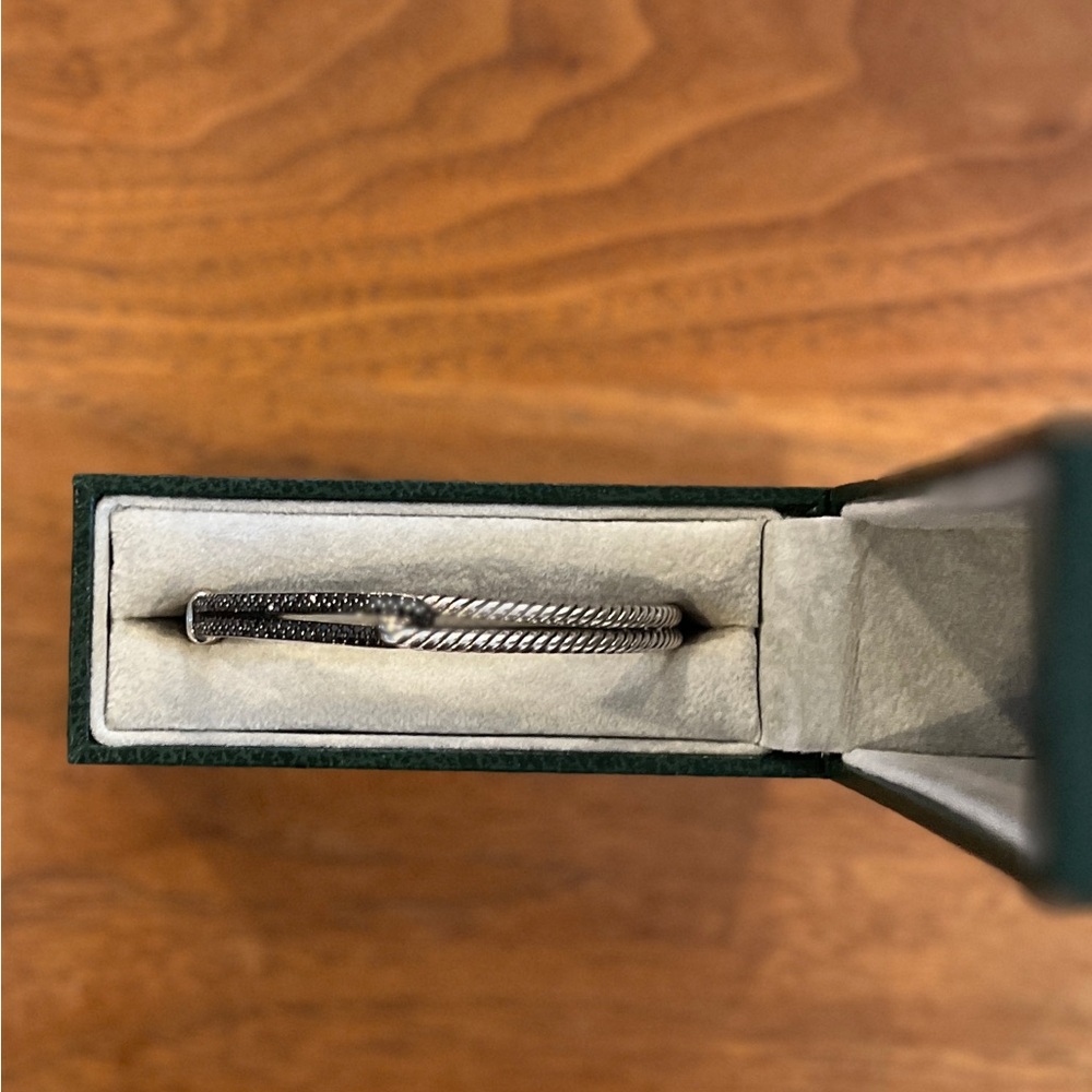 100% Authentic David Yurman Diamond and Sterling Silver Labyrinth Bracelet